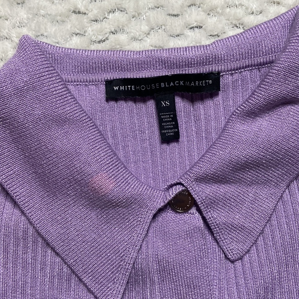 WHBM Ribbed Knit Button Up Cardigan - Picture 6 of 7